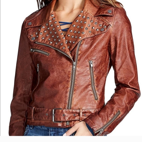 NWT WILLIAM RAST Kate Moto Jacket in Camel, Size Medium - Picture 11 of 11